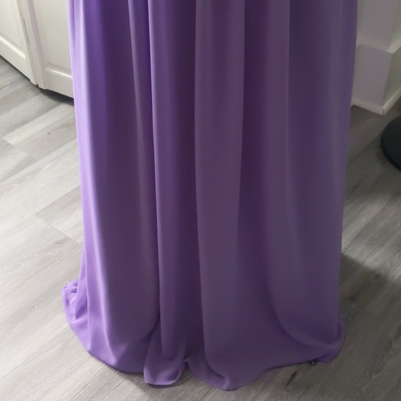 Purple Bridesmaid Formal Strapless Dress Sz 2 - Picture 4 of 13